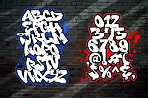 Alternative view of Blue Monsta Font