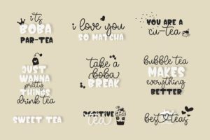 Alternative view of Boba Milk Font