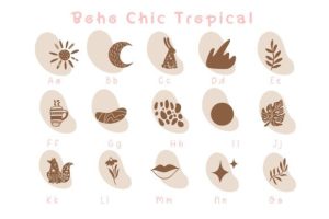 Alternative view of Boho Chic Tropical Font