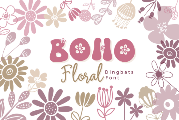 Boho Floral Font