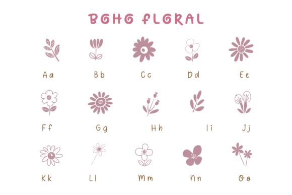 Boho Floral Font - Image 6