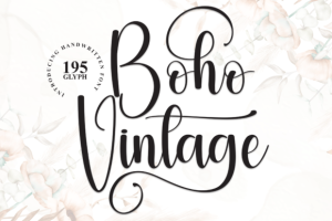 Boho Vintage Font