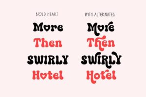 Alternative view of Bold Heart Font