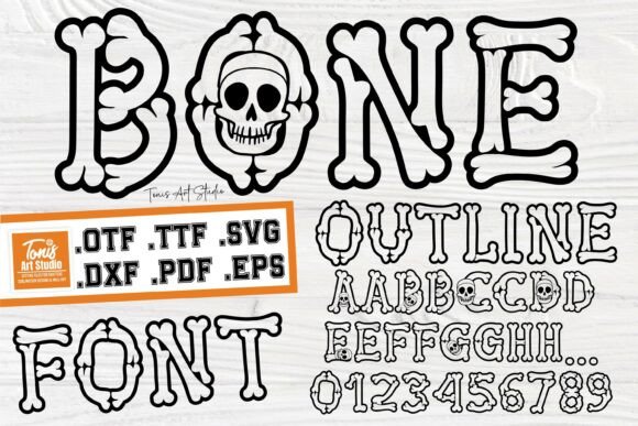 Bone Outline Font