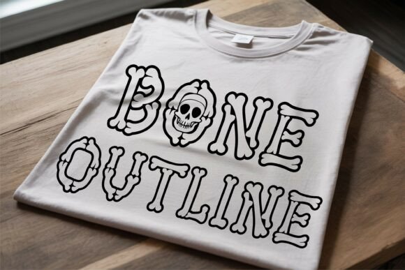Bone Outline Font - Image 9