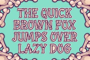 Alternative view of Bones Letter Font