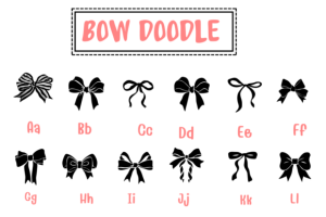 Alternative view of Bow Doodle Font