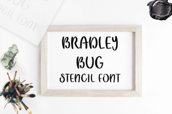 Bradley Bug Stencil Font