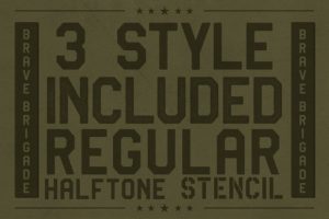 Alternative view of Brave Brigade Font