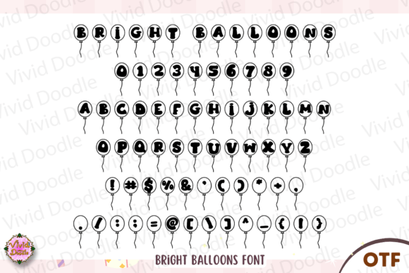 Bright Balloons Font - Image 2