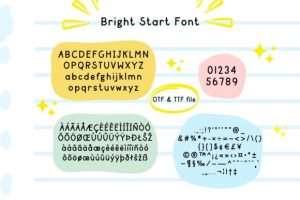 Alternative view of Bright Start Font