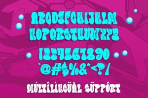 Alternative view of Bubble Horns Graffiti Font