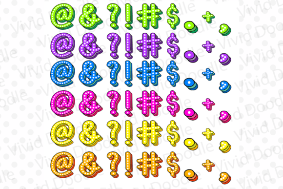 Bubble Rainbow Font - Image 3