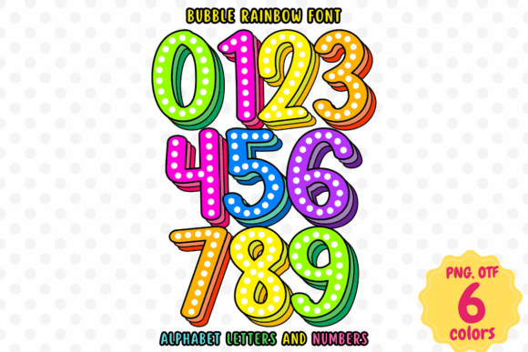 Bubble Rainbow Font - Image 4
