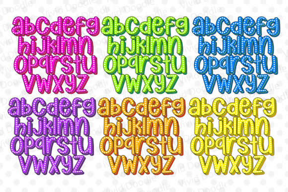 Bubble Rainbow Font - Image 6
