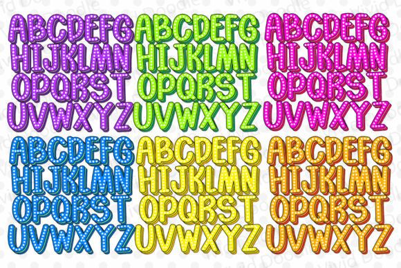 Bubble Rainbow Font - Image 7