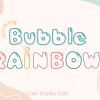 Bubble Rainbow Font