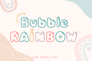 Bubble Rainbow Font