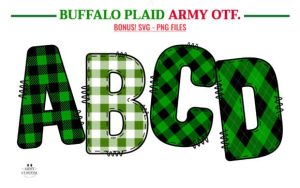 Buffalo Plaid Bundle Font