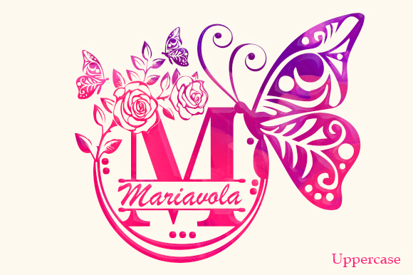 Butterfly and Roses Font - Image 2