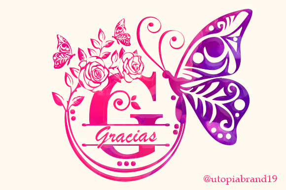 Butterfly and Roses Font - Image 6