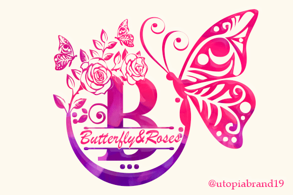 Butterfly and Roses Font
