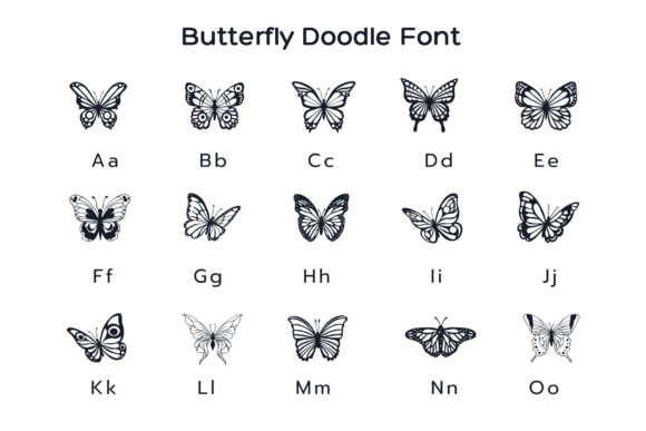 Butterfly Doodles Font - Image 7