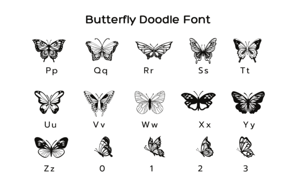 Butterfly Doodles Font - Image 8