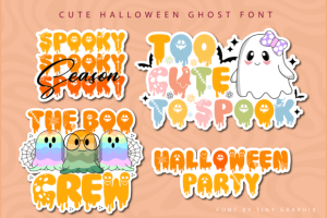 Alternative view of Cute Halloween Ghost Font
