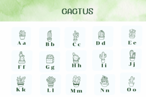 Alternative view of Cactus Font