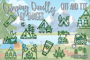 Camping Doodles Font