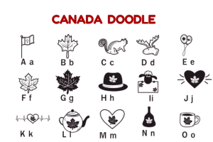 Alternative view of Canada Doodle Font