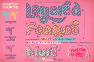 Alternative view of Candy Land Font