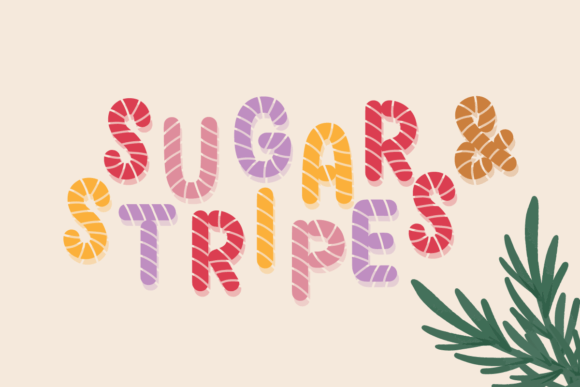 Candy Cane Font - Image 4