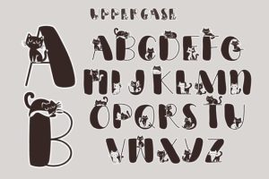 Alternative view of Cat Character Font