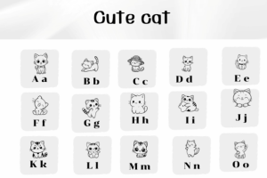 Alternative view of Cat Cute Font