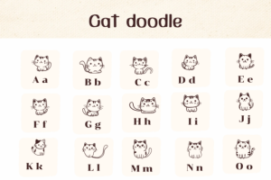 Alternative view of Cat Doodle Font