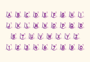 Alternative view of Cat Monogram Font