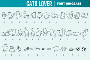 Alternative view of Cats Lover Font