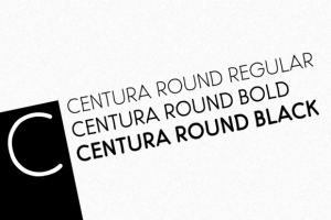 Alternative view of Centura Round Font