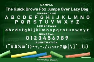 Alternative view of Chalk Board Font