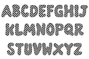 Alternative view of Checker Board Font