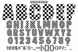 Alternative view of Checkered Font