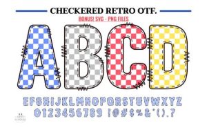 Checkered Retro Font