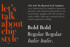 Alternative view of Chic Style (serif Family) Font