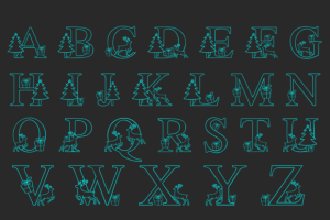 Alternative view of Chrismas Deer Font