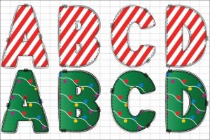 Alternative view of Christmas Alphabet Font