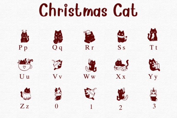 Christmas Cats Font - Image 3