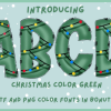 Christmas Color Green Font