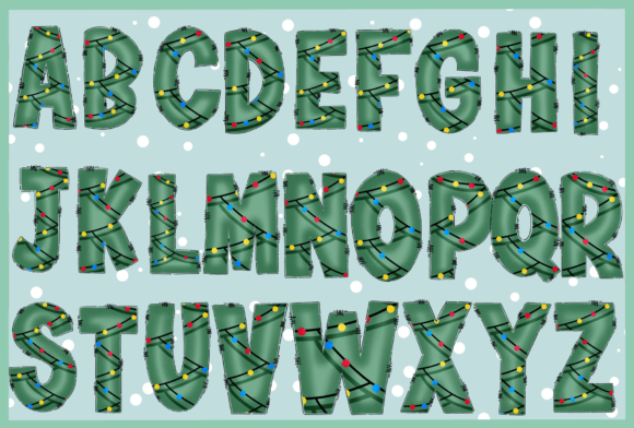 Christmas Color Green Font - Image 2